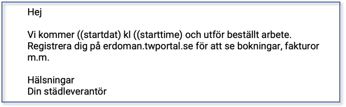SMS-påminnelse